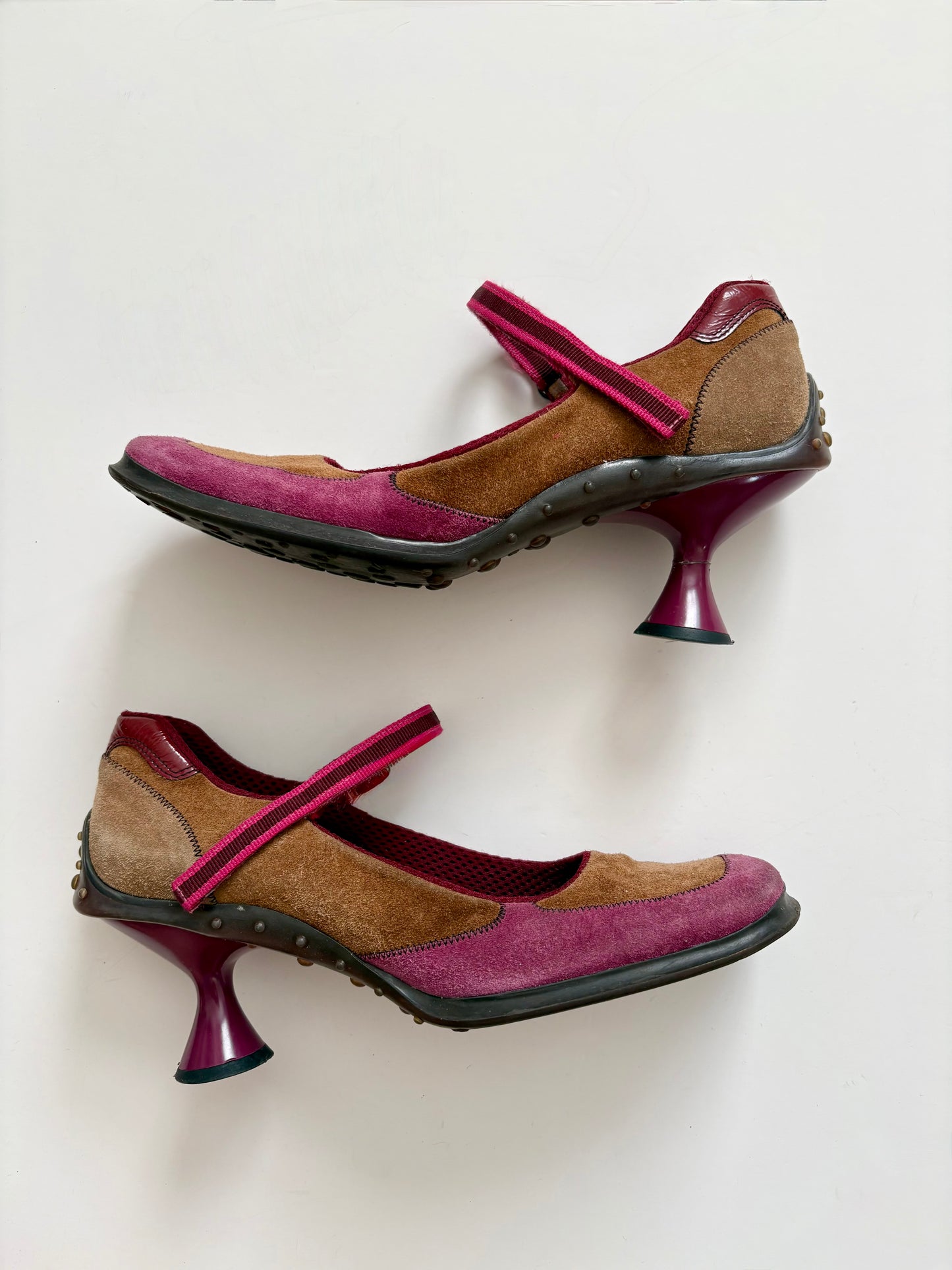 Miu Miu FW1999 suede bubble sole heels