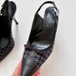 Prada houndstooth tweed slingback heels