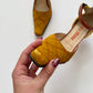 Miu Miu FW1999 pony hair plaid heels