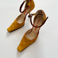 Miu Miu FW1999 pony hair plaid heels