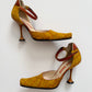 Miu Miu FW1999 pony hair plaid heels