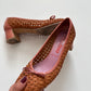 Vintage Miu Miu wicker block heels
