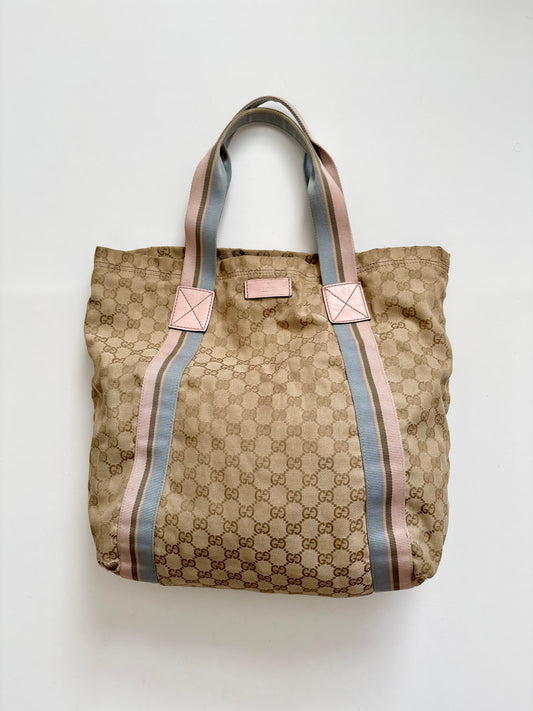 Gucci monogram pastel tote bag